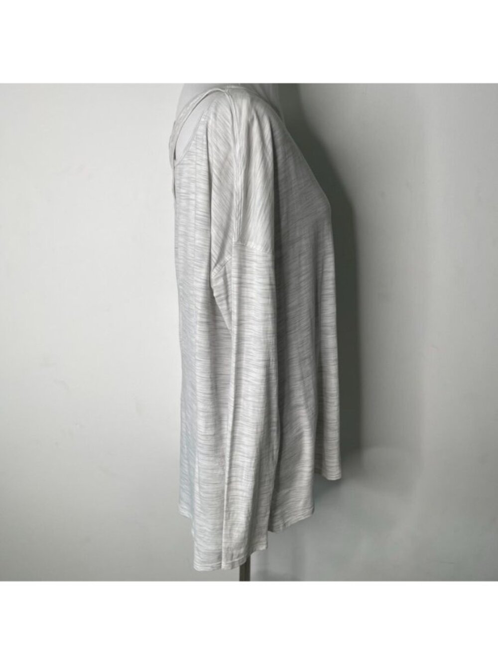Lululemon Back In Action Long Sleeve Shirt Heathered Gray Space Dye Relaxed 12 - Picture 5 of 7